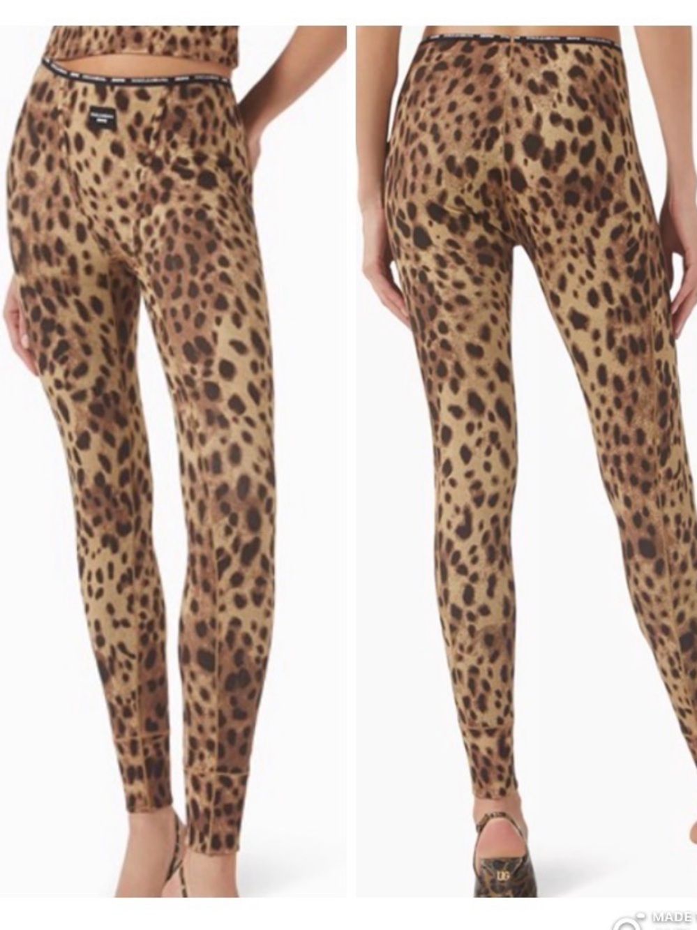 NEW Skims x Dolce & Gabbana Cotton Rib Legging Leopard Womens 2X